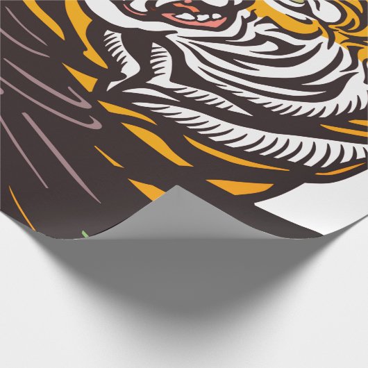 WRAPPINGSPAPIER JAPANESE TIGER EN DRAGON ART CADEAUPAPIER (Hoek)