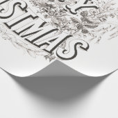 WRAPPINGSPAPIER : MERRY CHRISTMAS ILLUSTRATION CADEAUPAPIER (Hoek)