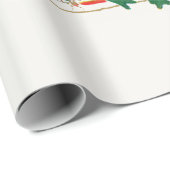 WRAPPINGSPAPIER : VINTAGE CHRISTMAS-ILLUSTRATIE CADEAUPAPIER (Rol Hoek)