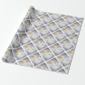 WRAPPINGSPAPIER VOOR WITTE PANSY-PARTIJ CADEAUPAPIER (Uitgerold)