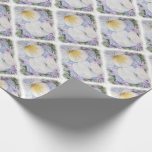 WRAPPINGSPAPIER VOOR WITTE PANSY-PARTIJ