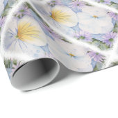 WRAPPINGSPAPIER VOOR WITTE PANSY-PARTIJ CADEAUPAPIER (Rol Hoek)