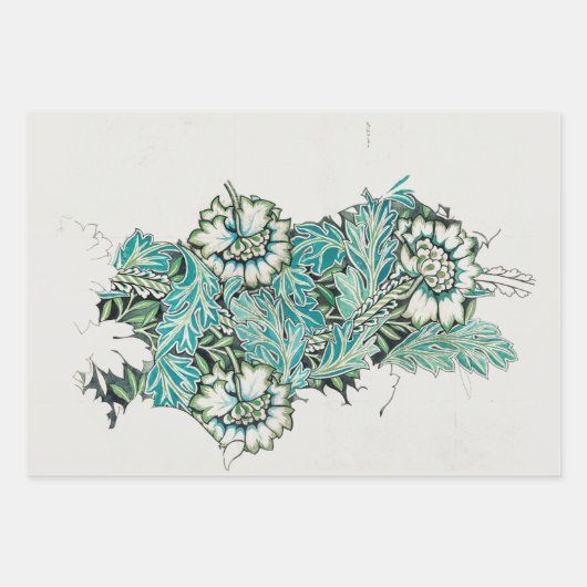 WRAPPINGSPAPIER : WILLIAM MORRIS : ANEMONE 1876 INPAKPAPIER VEL (Voorkant 2)