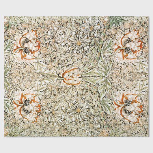 WRAPPINGSPAPIER : WILLIAM MORRIS : HONEYSUCKLE CADEAUPAPIER (Vlak)