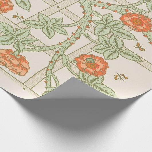 WRAPPINGSPAPIER : WILLIAM MORRIS : TRELLIS PATTERN CADEAUPAPIER (Hoek)