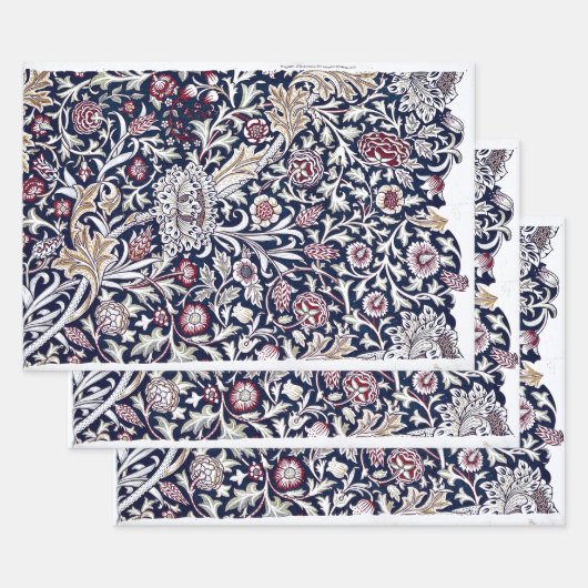 WRAPPINGSPAPIER : WILLIAM MORRIS : TRENT INPAKPAPIER VEL (Set)