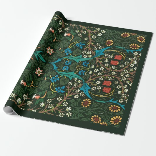 WRAPPINGSPAPIER : WILLIAM MORRIS : TULIPS CADEAUPAPIER (Uitgerold)