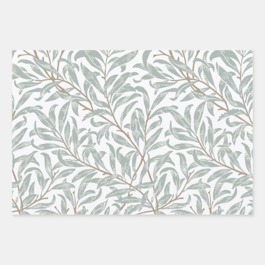 WRAPPINGSPAPIER : WILLIAM MORRIS : WILLOW INPAKPAPIER VEL (Voorkant)