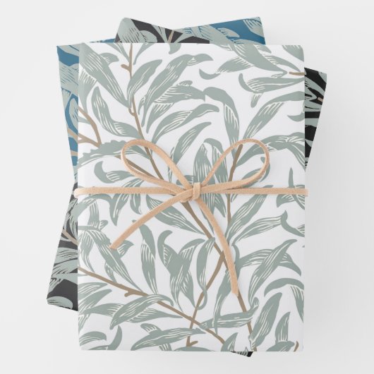WRAPPINGSPAPIER : WILLIAM MORRIS : WILLOW INPAKPAPIER VEL (In situ)