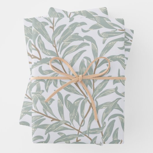 WRAPPINGSPAPIER : WILLIAM MORRIS : WILLOW INPAKPAPIER VEL (In situ)
