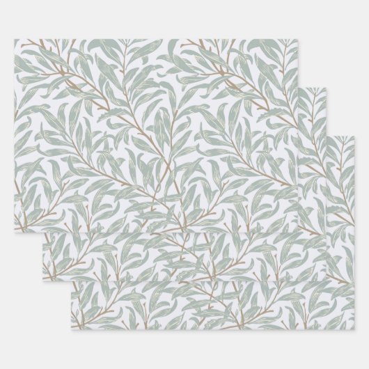 WRAPPINGSPAPIER : WILLIAM MORRIS : WILLOW INPAKPAPIER VEL (Set)