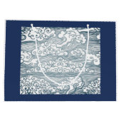 WRAPPORTBAG MET JAPANS WAVE PATTERN GROOT CADEAUZAKJE (Achterkant)