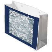 WRAPPORTBAG MET JAPANS WAVE PATTERN GROOT CADEAUZAKJE (Achterkant Gekanteld)