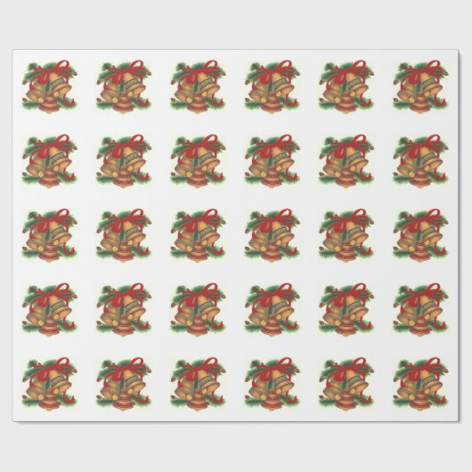 WRAPPORTEPAPIERCHRISTMAS-BELLEN CADEAUPAPIER (Vlak)