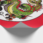 WRAPPORTEUR MET JAPANESE YING EN YANG TIGER CADEAUPAPIER (Hoek)