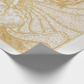 WRAPPORTEUR : VROUW MET ZANEN : JAN TOOROP CADEAUPAPIER (Hoek)