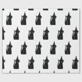 WRAPPORTPAPIER ZWARTE KAT MET PET CADEAUPAPIER (Vlak)