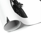 WRAPPORTPAPIER ZWARTE KAT MET PET CADEAUPAPIER (Rol Hoek)