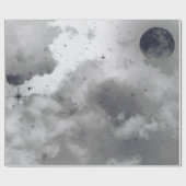 Wrapppapier, INVERTED NGHT SKY BLACK MOON Cadeaupapier (Vlak)