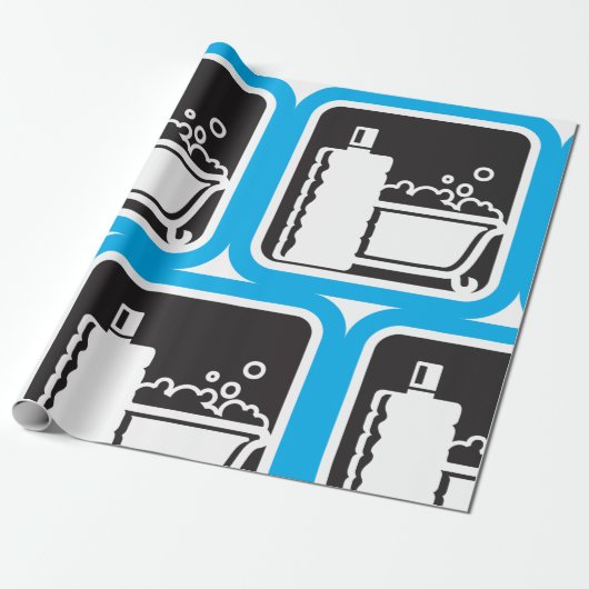 Wrapppapier met balkpictogram cadeaupapier (Uitgerold)