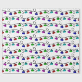 Wrapppapier met kerstlampjes - wit cadeaupapier (Vlak)