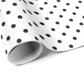 Wrapppapier met witte/zwarte poolpunten cadeaupapier (Rol Hoek)