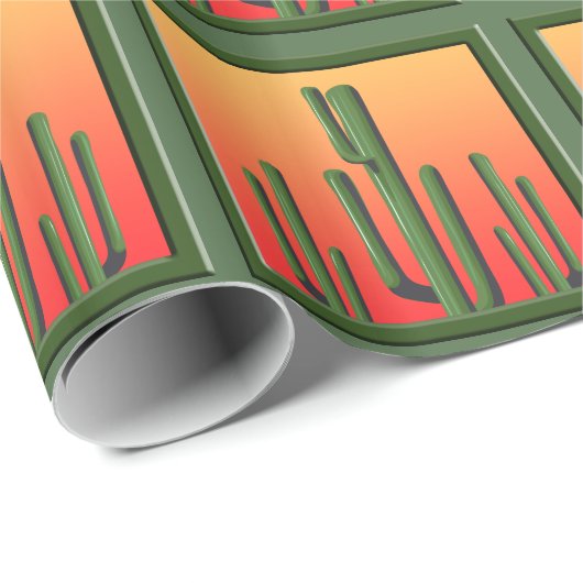 Wrapppapier van woestijn Saguaro Cactus Cadeaupapier (Rol Hoek)
