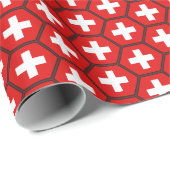 Wrapppapier voor de vlag van Zwitserland Cadeaupapier (Rol Hoek)