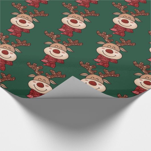 Wrapppapier voor kerstrendieren cadeaupapier (Hoek)