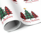 Wrapppapier voor rode en groene kerstbomen cadeaupapier (Rol Hoek)