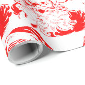 Wrapppapier voor RODE EN WITTE SANTA Cadeaupapier (Rol Hoek)