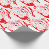 Wrapppapier voor RODE EN WITTE SANTA Cadeaupapier (Hoek)