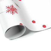 Wrapppapier voor rode en zilveren kerstmatte cadeaupapier (Rol Hoek)