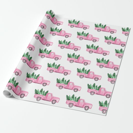 Wrapppapier voor rotatiepersen met kerstbomen voor cadeaupapier (Uitgerold)