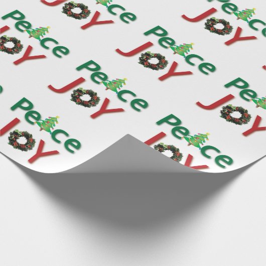 Wrapppapier voor vredes- en vrolijk kerstpatroonpa cadeaupapier (Hoek)