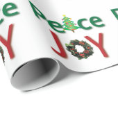 Wrapppapier voor vredes- en vrolijk kerstpatroonpa cadeaupapier (Rol Hoek)