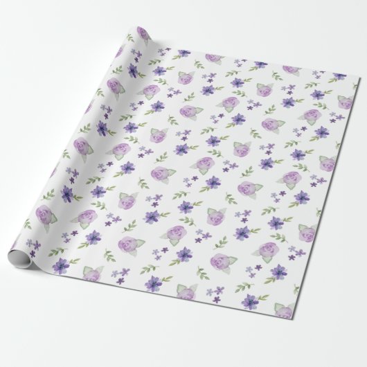 Wrapppapier voor Waterverf van lavendel Cadeaupapier (Uitgerold)