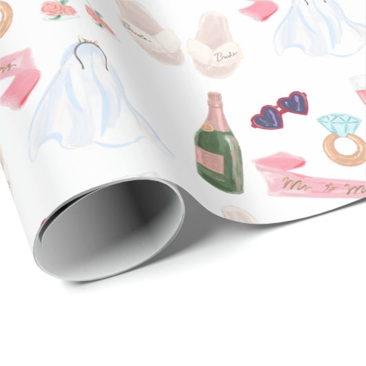 Wrapppapier voor weddenschappen op Waterverf Cadeaupapier (Rol Hoek)