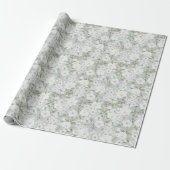 Wrapppapier voor witte rozen cadeaupapier (Uitgerold)