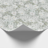 Wrapppapier voor witte rozen cadeaupapier (Hoek)