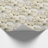 Wrapppapier voor witte rozen cadeaupapier (Hoek)
