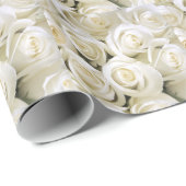 Wrapppapier voor witte rozen cadeaupapier (Rol Hoek)