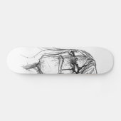 Wrath Anime zwart-wittekening Skateboard (Horizontaal)