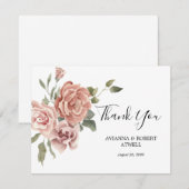  wratten van  roze roze bruindragende bruindrain bedankkaart (Voorkant / Achterkant)