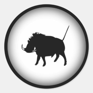 Wrattenzwijn ronde sticker