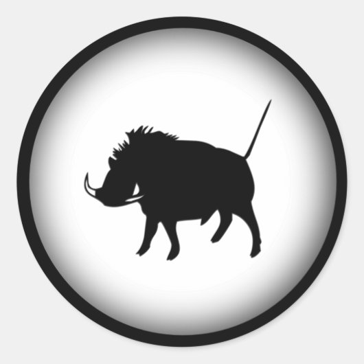 Wrattenzwijn  ronde sticker (Voorkant)