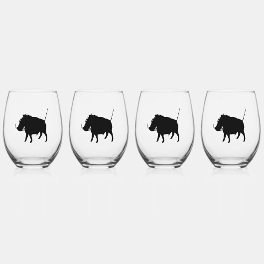Wrattenzwijn wijnglas zonder voet (Voorkant)