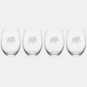 Wrattenzwijn wijnglas zonder voet (Achterkant)