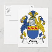 Wray Family Crest Briefkaart (Voorkant / Achterkant)