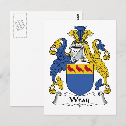 Wray Family Crest Briefkaart (Voorkant / Achterkant)